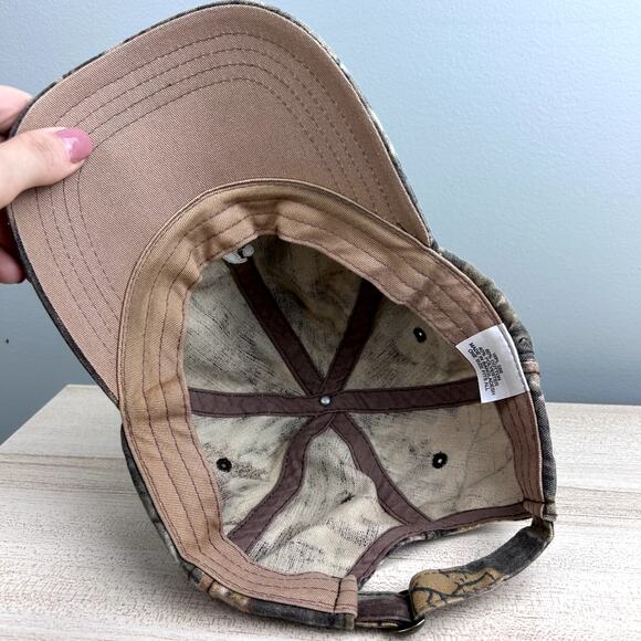 Vintage 80's/90's Camo Baseball Cap Hat G Logo Retro Camouflage Hunting Fishing - Picture 5 of 7